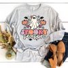 Spooky Season Long Sleeve Tee - Halloween Long Sleeve Shirt With Cute Ghost - Teacher Halloween Tee - Mom Halloween Shirt - Fall Long Sleeve