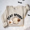 Stay Spooky Sweatshirt, Halloween Sweatshirt, Halloween Gift Hoodie, Womens Halloween Sweatshirt, Spooky Season Shirt, Ghost Halloween